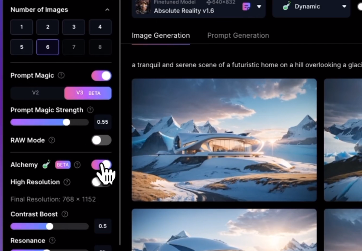 screenshot of Leonardo AI